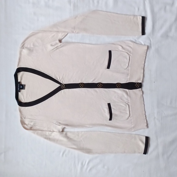 Pink Tartan Clover Button Front Cotton Cardigan- Sz. XS - Picture 2 of 12